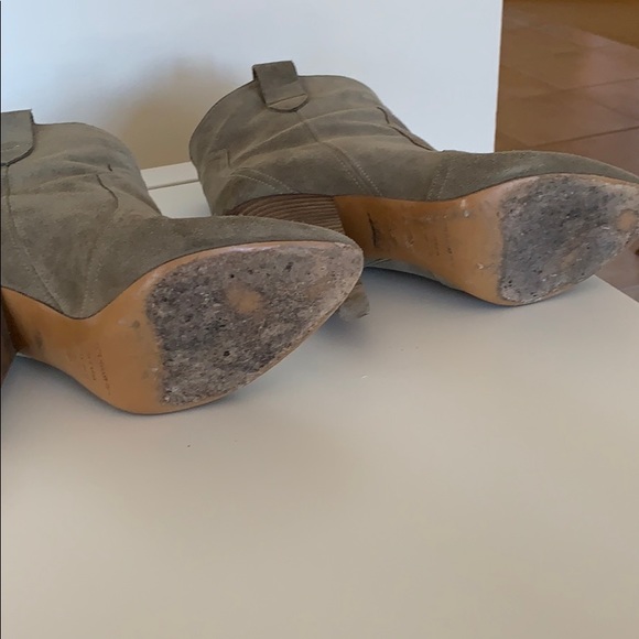 Isabel Marant Roxann Olive Green Suede Boots 38.5 - Picture 5 of 6